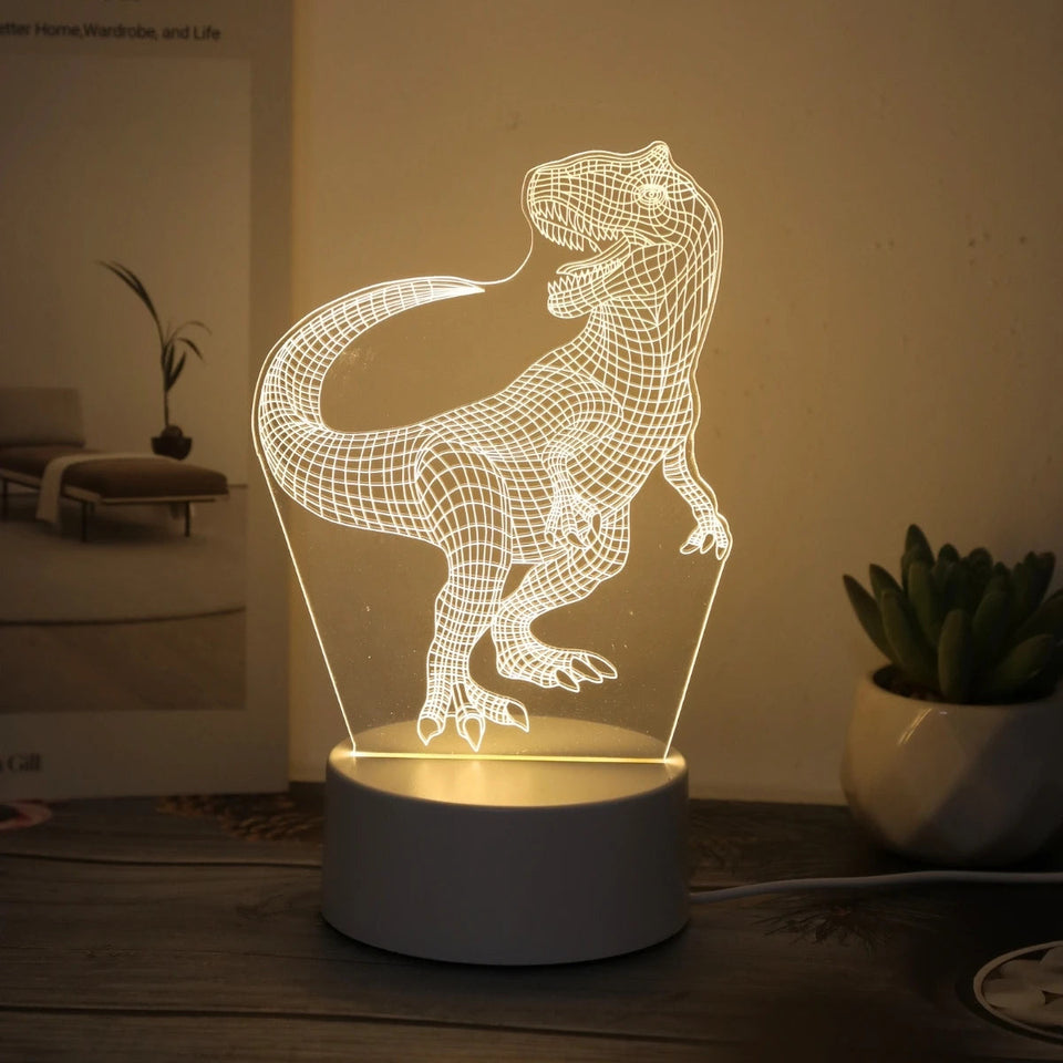 3D Creative Fantasy Dinosaur Night Light USB Home, Bedroom, Living Room, Sleep, Office Light Decorative Light, Gift Light Aimak Store