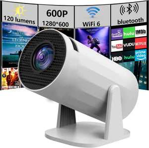 X8 Projector with wifi and bluetooth, rotate at any angle, outdoor portable, automatic button calibration for mobile phones, tv Aimak Store