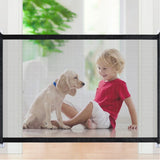 Pet Barrier Fence Baby Safety Gate Mesh with Telescopic Pole Hook Stairs Entrance Indoor Gate Fence Safety Protection Punch-free Aimak Store