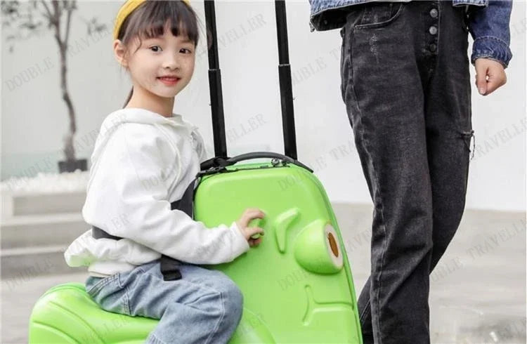 Cartoon children's trolley case Rideable Universal wheel children's travel password case Large capacity children's luggage Aimak Store