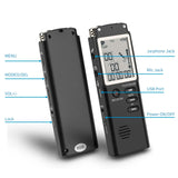 16GB/32GB/64GB Voice Recorder USB Professional 96h Dictaphone Noise Reduction Digital Audio Voice Recording with WAV,MP3 Player Aimak Store