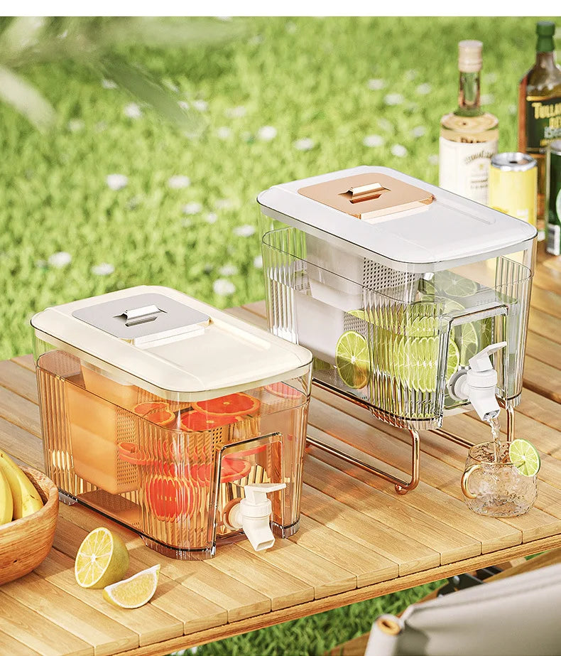 Cold Kettle with Faucet Household Put Refrigerator Fruit Tea Drinks Large Capacity High Temperature Resistant Cool Water Bottle Aimak Store