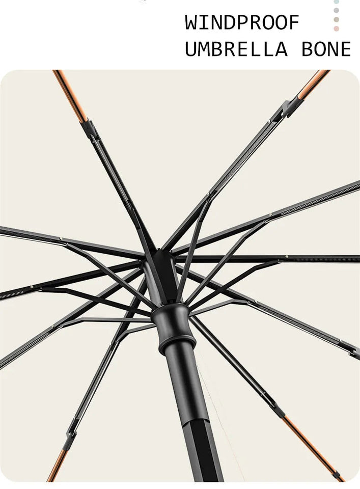 Folding Umbrella with Fan USB Charge Cool Ultra-light Parasol Black Coating Sun-resistant Umbrellas with Gift Box Aimak Store
