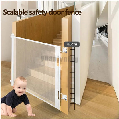 Retractable Children Detachable Kid Protective Fence High Quality Indoor Staircase Entrance Baby Safe Gate Fence Pet Isolation