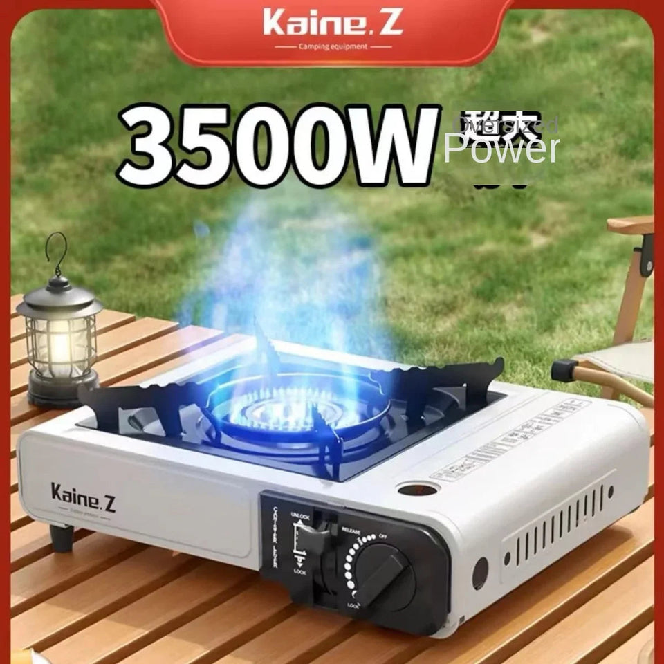 [Without Gas Cylinder]Portable Gas Powered Stove Burner Household Stainless Steel Camping Gas Stove Outdoor Butane Gas Cooktops Aimak Store