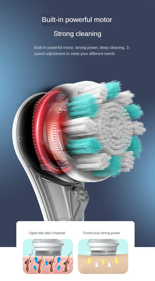 Electric Bath Brushes Shower Cleaning Body Massage Brush Multifunctional Brush Spa Waterproof IPX7 Long Handle Back Brushes Aimak Store