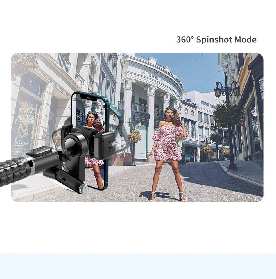 Q18 Desktop Following the shooting Mode Gimbal Stabilizer Selfie Stick Tripod with Fill Light for iPhone Cell Phone Smartphone Aimak Store