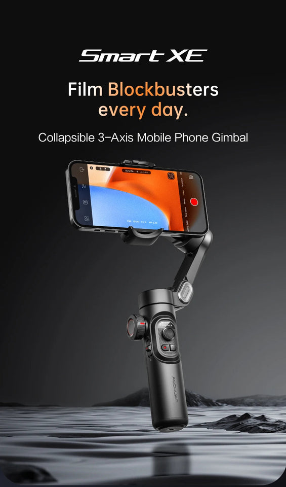 AOCHUAN Smart XE 3-Axis Handheld Gimbal Stabilizer for Smartphone iPhone Android Face Tracking Tiktok Vlog Live Streaming Aimak Store