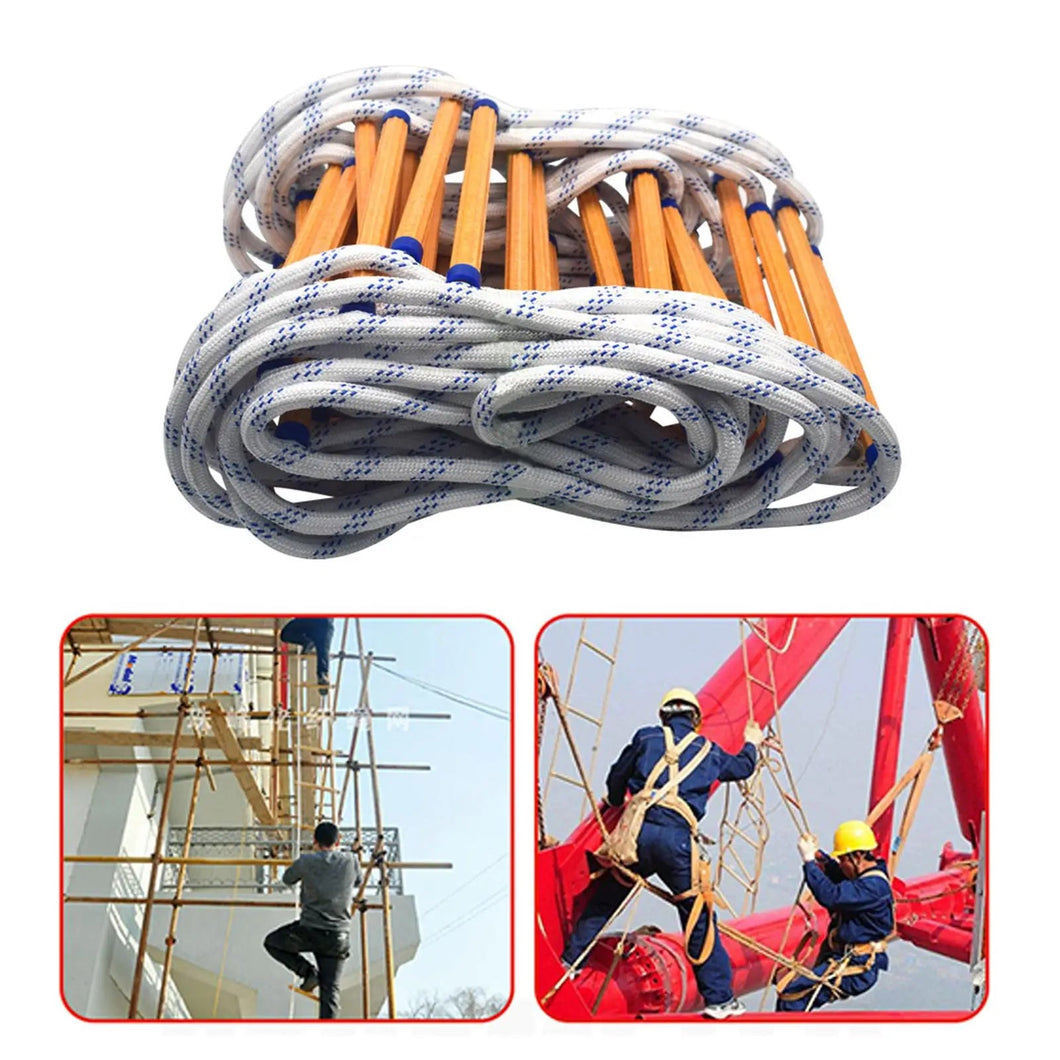 Emergency Escape Ladder Rope Portable Fast to Deploy Flame Resistant Aimak Store