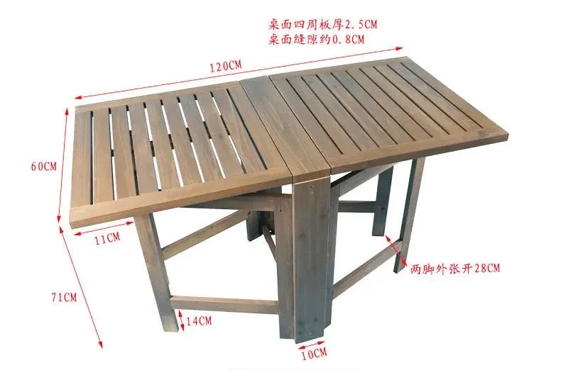 Balcony Leisure Folding Table Home Simple Portable Dining Tables Province Space Rectangular Multi-function Camping Table Aimak Store