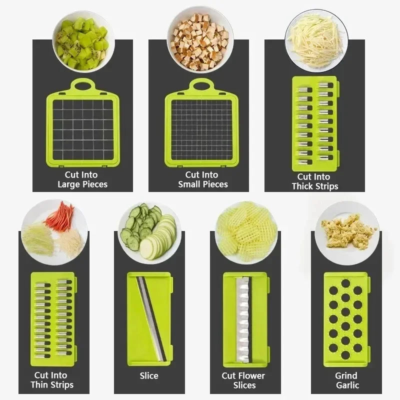 14/16 in 1 kitchen vegetable slicer, household multifunctional vegetable slicer, potato slicer, slicer, salad slicer, and slicer Aimak Store