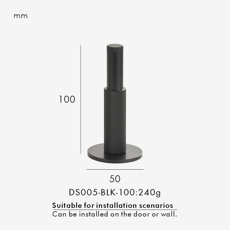 Nurlin Brass  Knurled Door Stops Bathroom Door Room Stopper Heavy Duty Floor Wall Mount Bumper Door Holder Catch Antique Brass Aimak Store