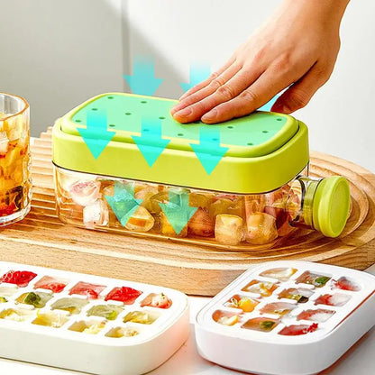 Portable  Silicone Freezer Ice Trays zero-contact pressure ice cube mold Whiskey Ice Cream Silicone Water Bottle Ice Cube Maker