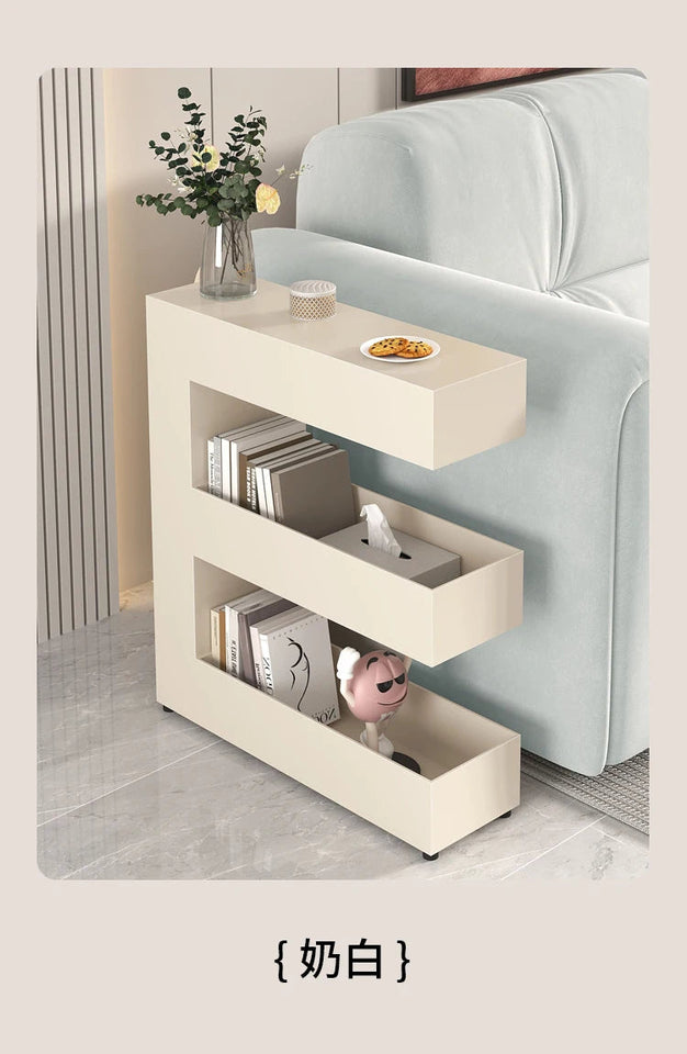 Nordic Space-saving Iron Art Coffee Table Home Living Room Furniture Gap Bookshelf Floor-to-ceiling Bay Window Storage Rack Aimak Store