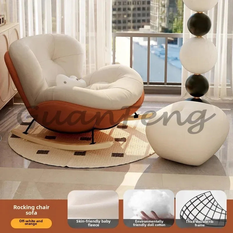 Ergonomic Lazy Reading Chairs, Living Room Chairs, Lounge Rocking, Nordic Girl Chairs, Luxury Modern Throne, Home Furniture Aimak Store