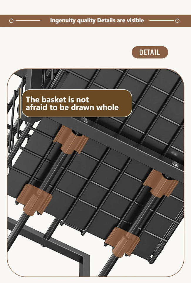 2 Tier Pull Out Cabinet Organizer Adjustable Kitchen Storage Rack Under Sink Organizer Spice Jar Storage Rack Slide Out Drawer Aimak Store