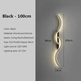 LED Wall Lamp Smart Remote Control Bedroom Bedside Living Room Staircases 60/80/100/120CM Led Home Lighting Wall Sconces Lustre Aimak Store