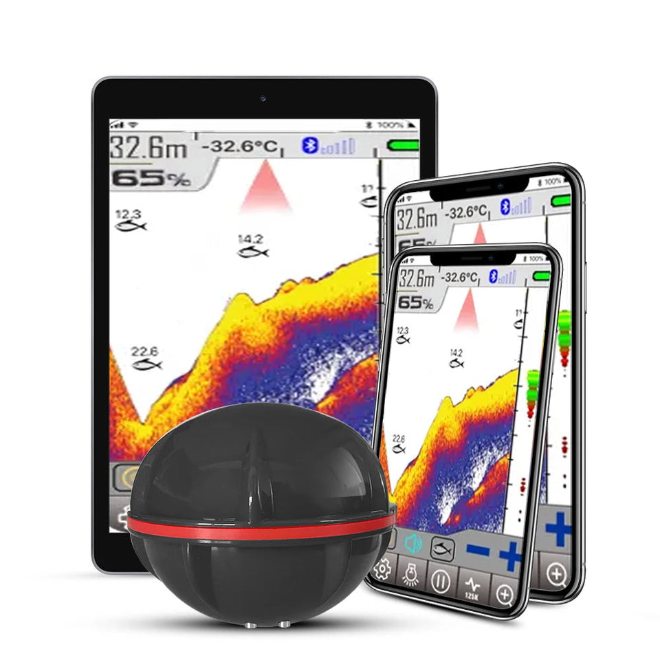 New Smart Fishfinder Fish finder Shore Tablet Boat 125KHz Lake 60M App Sea GPS Wireless Sonar Smartphone Aimak Store