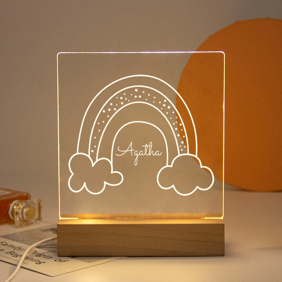 Drop Shipping Personalized Nightlight USB LED Customized Name 3D Lamp  Decoration Bedroom Toys Birthday For Baby Children Gift Aimak Store