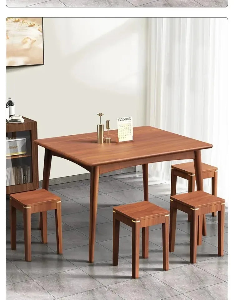 Decorative Wooden Stool Dining Chair Multifunctional Portable Benches Small Furniture Kitchen Meble Ogrodowe Chairs Luxury Aimak Store