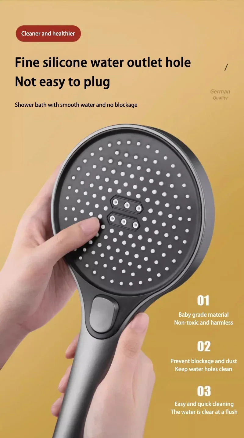 Xiaomi MIJIA High Pressure Shower Head 13cm Panel 3 Modes Water Saving Spray Nozzle Massage Rainfall Shower Bathroom Accessories