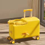 Travel suitcases can sit and ride children's luggage new lazy walking children trolley case boys girls wooden horse suitcase Aimak Store