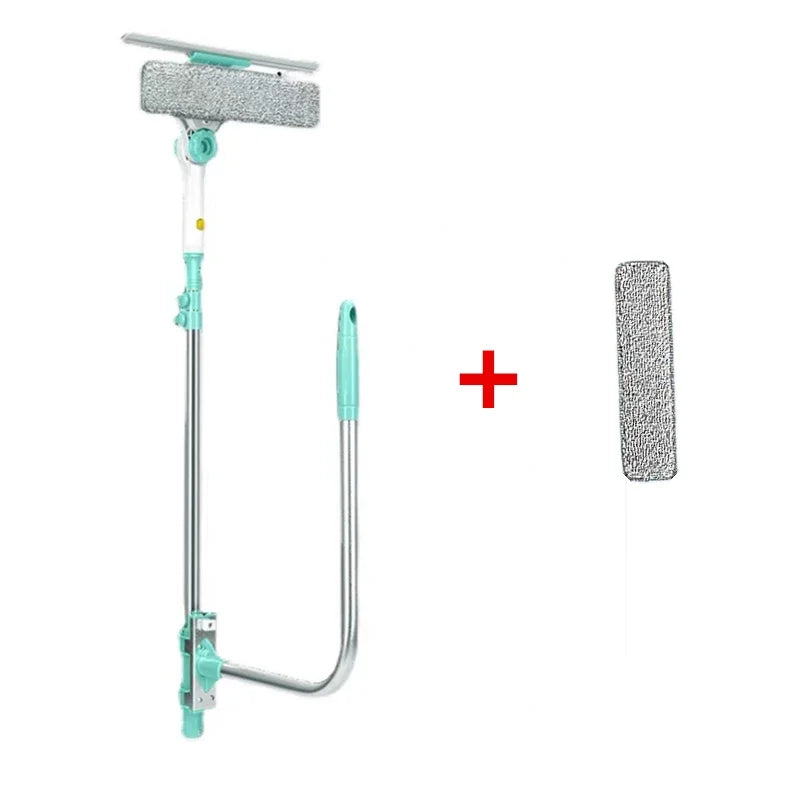 Extendable Window Glass Cleaning Household Tool High Building Retractable Pole Washing Dust Cleaner Brush Dry Wet Scraper Wiper Aimak Store