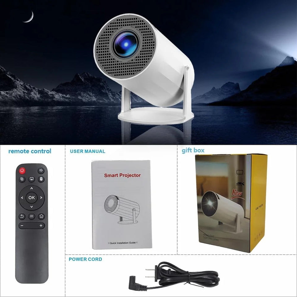 X8 Projector with wifi and bluetooth, rotate at any angle, outdoor portable, automatic button calibration for mobile phones, tv Aimak Store