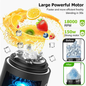 New Portable Blender 600ML Electric Juicer Fruit Mixers 4000mAh USB Rechargeable Mini Smoothie Blender Orange Juicer Machine Aimak Store