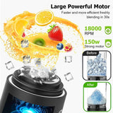 New Portable Blender 600ML Electric Juicer Fruit Mixers 4000mAh USB Rechargeable Mini Smoothie Blender Orange Juicer Machine Aimak Store