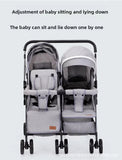Twin Baby Stroller Can Sit and Lie Down Lightweight Stroller Two Children Outdoor Skate Baby Gods Double Seat Folding Stroller Aimak Store
