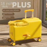Travel suitcases can sit and ride children's luggage new lazy walking children trolley case boys girls wooden horse suitcase Aimak Store