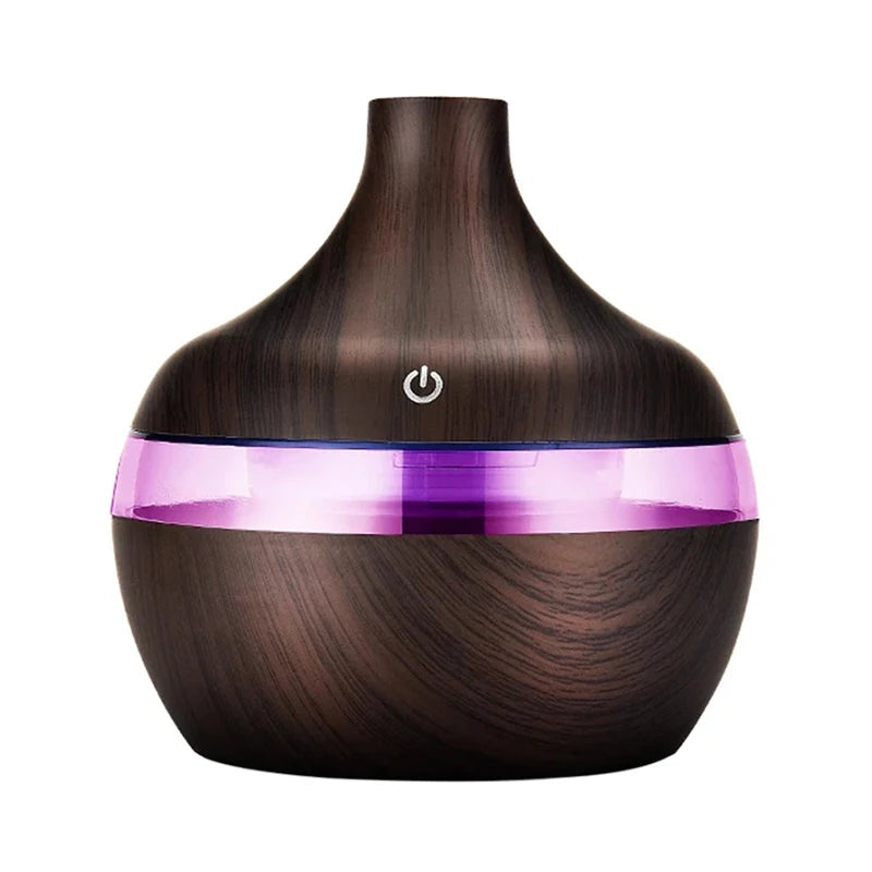 5V Vase Home Colorful Humidifier Wood Aromatherapy Machine USB Color Night Light Silent Humidifier Nebulizer Mist Maker Gift Aimak Store