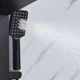 Black LED Shower Panel Tower System Rain Waterfall Shower Column Hydroelectricity Massage Body Spa Bath Shower Faucet Mixer Aimak Store