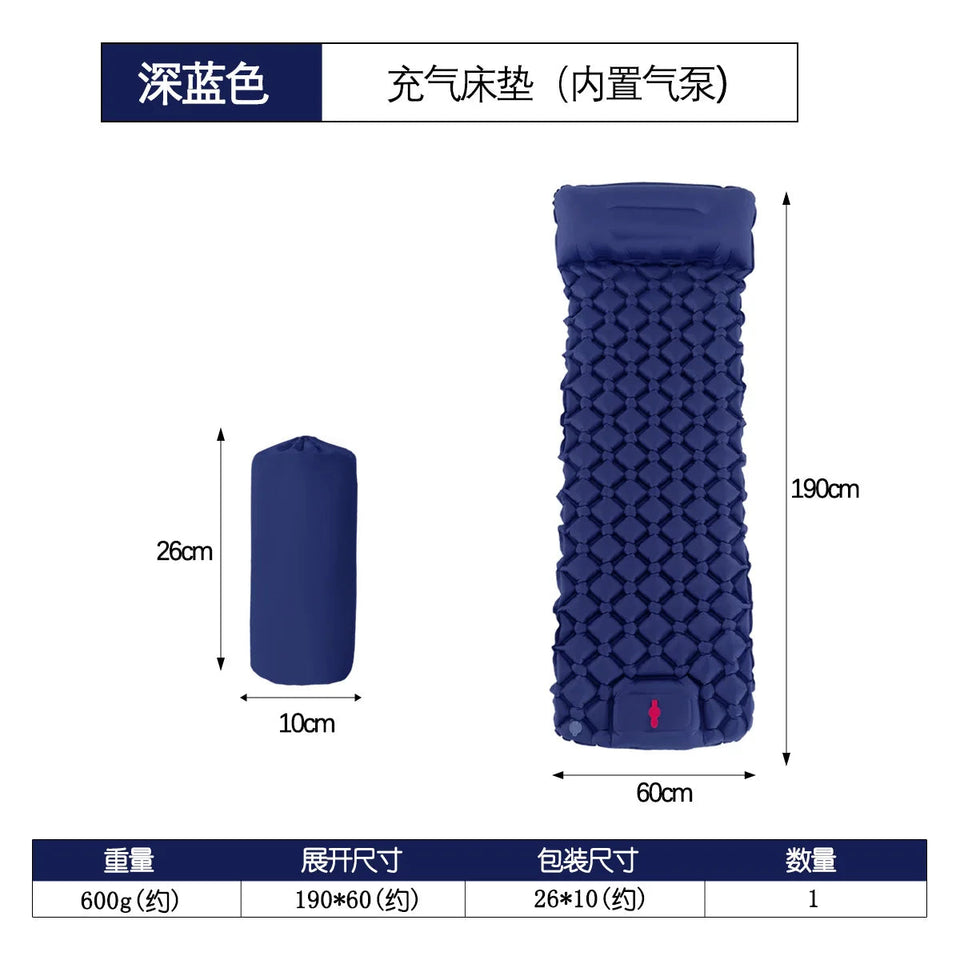 Picnic Mat Ultralight Self-inflating Air Mattress Thicken Sleeping Pad Splicing Inflatable Bed Beach Camping Tent Air Cushion Aimak Store