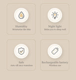 270ML Air Humidifier USB Rechargeable 800mAh Home Hydration Humidifier Colour LED Light Mist Maker Flower Humidificador Aimak Store