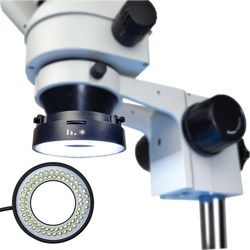 Microscope 72 LED Ring Cold Warm Light USB 5V Integrated Adjustable Dimmer Illuminator Lamp Source Monocular Stereo Trinocular Aimak Store