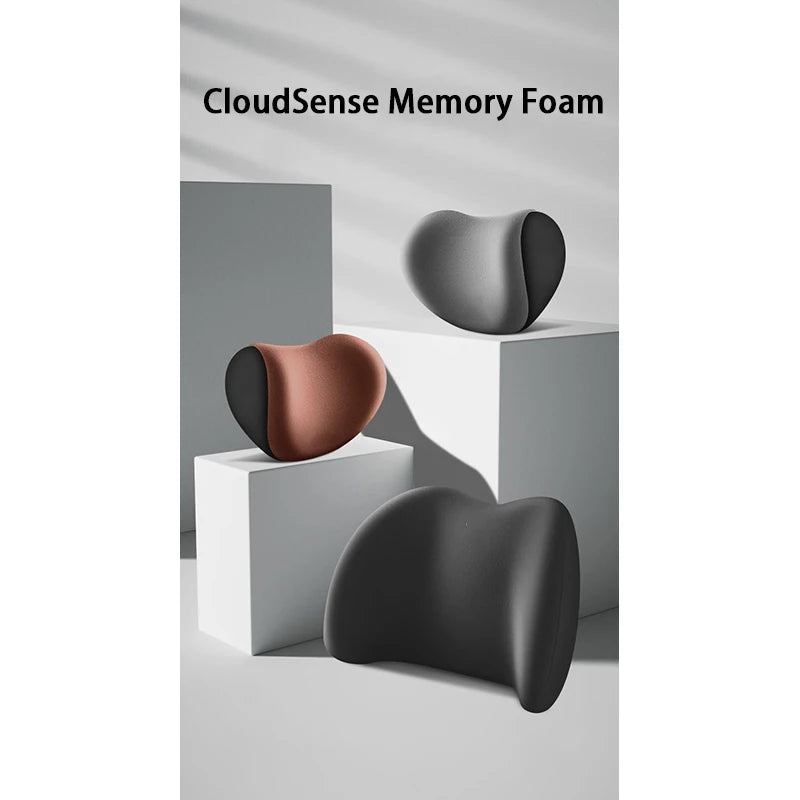 For Volvo R DESIGN  Car Memory Foam Neck Pillow Lumbar Cushion To Relieve Cervical Fatigue Car Headrest Cushion Aimak Store