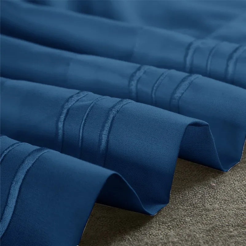 Embroidery Brushed 3/4 Pieces Bed Set Flat Sheet Fitted Sheet Pillowcase Bedding Set for Twin Full Queen King Pillow Sham Soft Aimak Store