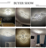 Nordic Pendant Light Ceiling Lamp Modern square LED Chandelier Suitable for Bedrooms Living Rooms Kitchen Dining Lighting Decor Aimak Store