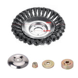 Steel Wire Wheel Garden Weed Brush Lawn Mower Grass Eater Trimmer Brush Cutter Tools Garden Grass Trimmer Head Weed Brush Aimak Store