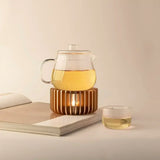 Gold Hollow Aluminum Alloy Teapot Warmer Coffee Pots Candle Base Heater Stove Household Glass Teapot Tea Stove Milk Warmer Stand Aimak Store