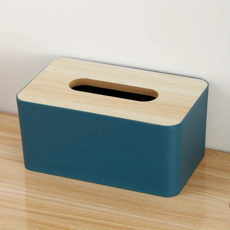 1pc Tissue Box Cover for Disposable Paper Facial Tissue, Rectangular Holder for Desk, Office Aimak Store