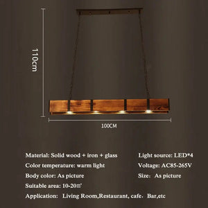 Old Style American Vintage Attic Wooden Pendent Lamp Dining Room Bar Table Clothing Store Industrial Pendant Lamp Led Lighting Aimak Store