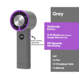 KINSCOTER Portable Handheld Turbo Fan 100 Wind Speeds Adjustable Mini Personal Fan Battery Operated Electric Eyelash Fan Aimak Store