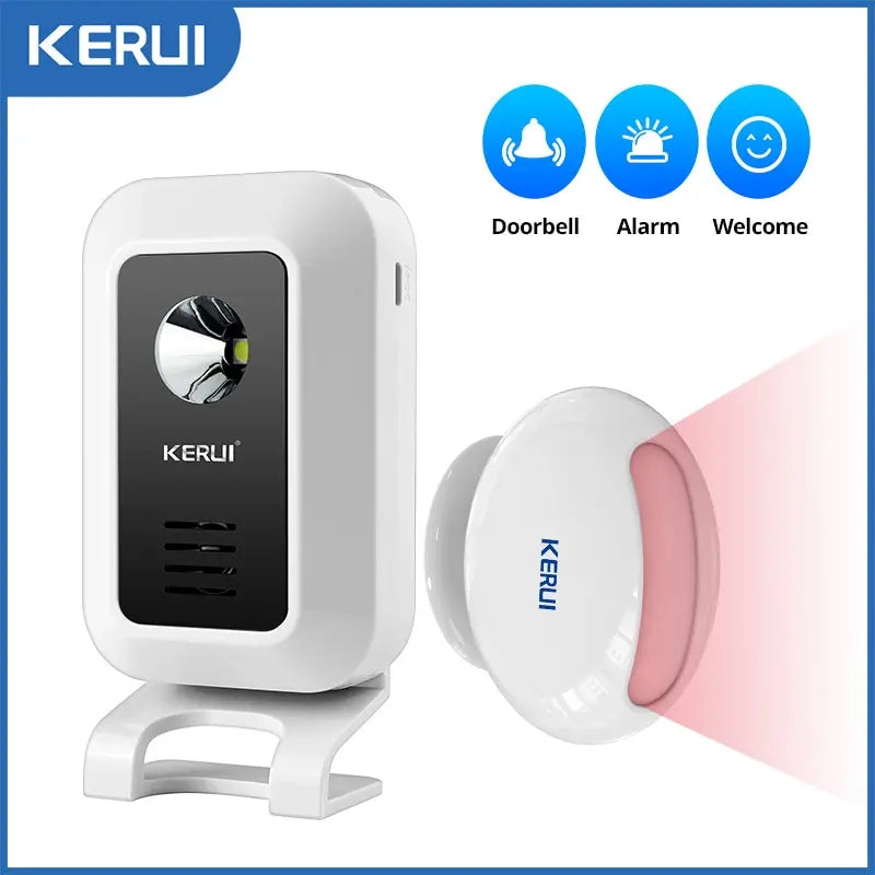 KERUI M7 Welcome Motion Sensor Security Alarm 32 Songs DoorBell Chime Wireless Smart Home LED Night Light Door Window Store Shop Aimak Store