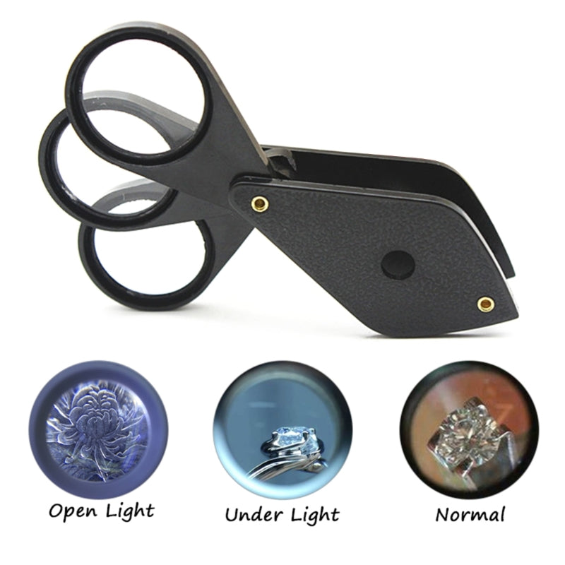 Handheld Magnifying Glass 4x 8x 12x Foldable Magnifying Lens Portable Eye Loupe Magnifier for Inspection Jewelry Coins Aimak Store