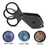 Handheld Magnifying Glass 4x 8x 12x Foldable Magnifying Lens Portable Eye Loupe Magnifier for Inspection Jewelry Coins Aimak Store