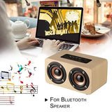 6W Wooden Bluetooth Speaker Portable Stereo HiFi Speakers TF Play Hand Free Call AUX Input Super Bass Loudspeaker Dual Subwoofer Aimak Store
