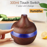5V Vase Home Colorful Humidifier Wood Aromatherapy Machine USB Color Night Light Silent Humidifier Nebulizer Mist Maker Gift Aimak Store